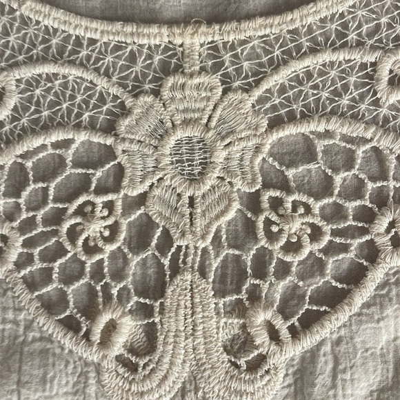 Beautiful Vintage Embroidered 100% Cotton Top unbranded L - Picture 5 of 11